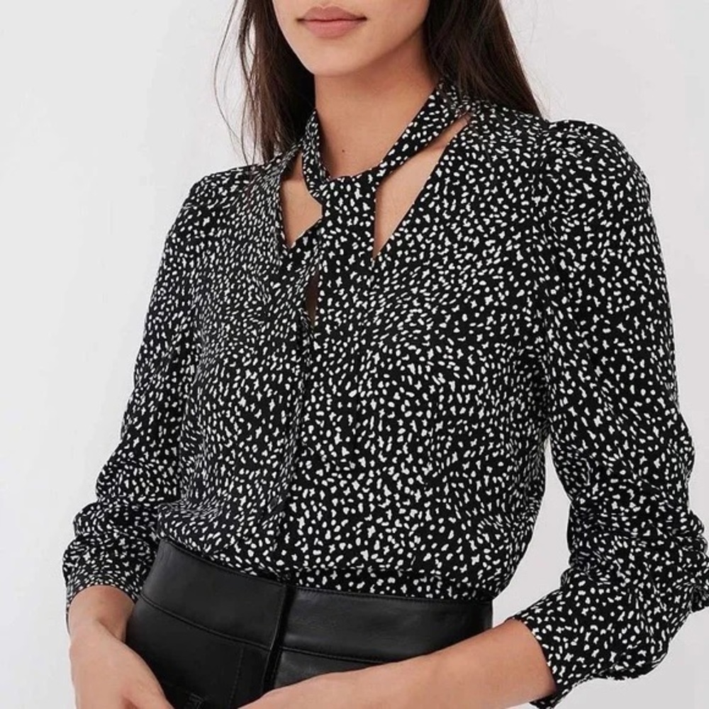 MAJE Tie Neck Blouse